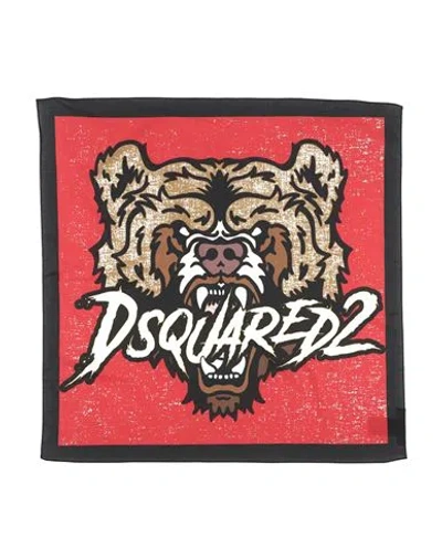 Dsquared2 Man Scarf Red Size - Cotton
