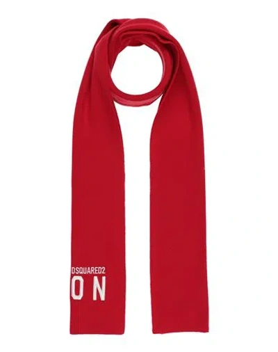 Dsquared2 Man Scarf Red Size - Wool