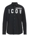 Dsquared2 Logo Printed Buttoned Shirt In Black