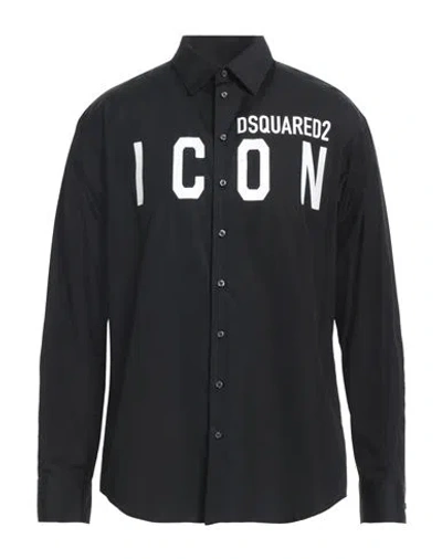 Dsquared2 Man Shirt Black Size 38 Cotton