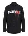 Dsquared2 Man Shirt Black Size 42 Cotton