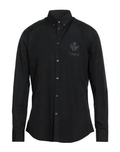 Dsquared2 Man Shirt Black Size 42 Cotton