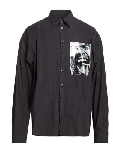 Dsquared2 Man Shirt Black Size 42 Cotton In Multi