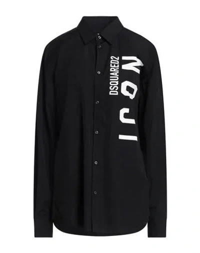 Dsquared2 Man Shirt Black Size 44 Cotton