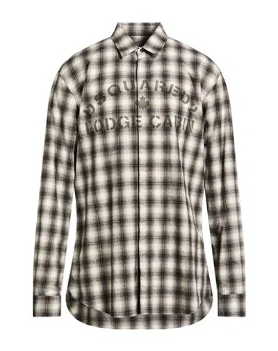 Dsquared2 Man Shirt Black Size 44 Cotton In Multi