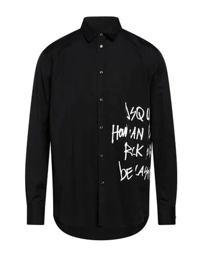 Dsquared2 Man Shirt Black Size 44 Cotton
