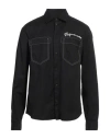 Dsquared2 Cotton Overshirt With Embroidered Logo In Black