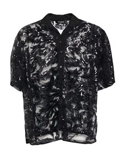 Dsquared2 Man Shirt Black Size 44 Polyester, Polyamide