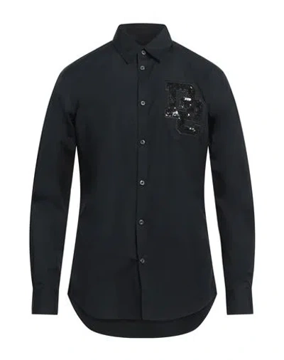 Dsquared2 Man Shirt Black Size 46 Cotton