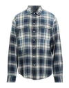Dsquared2 Checked Pattern Shirt With Pockets And Collar In Blue