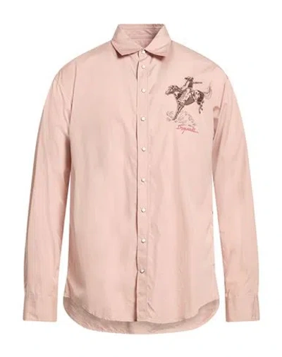 Dsquared2 Man Shirt Blush Size 38 Cotton In Pink