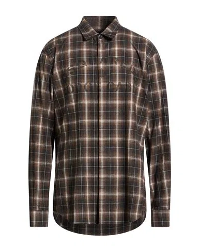 Dsquared2 Man Shirt Brown Size 44 Cotton