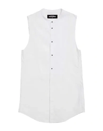 Dsquared2 Man Shirt Cream Size 34 Cotton In White