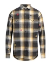 Dsquared2 Man Shirt Dark Brown Size 44 Cotton In Brown