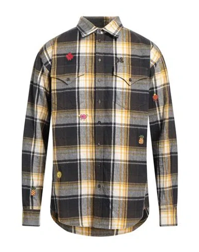 Dsquared2 Man Shirt Dark Brown Size 44 Cotton