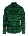 Dsquared2 Man Shirt Emerald Green Size 40 Polyester, Acrylic In Green