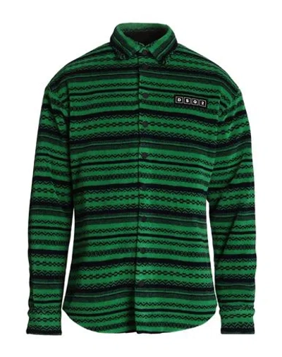 Dsquared2 Man Shirt Emerald Green Size 40 Polyester, Acrylic
