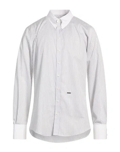 Dsquared2 Man Shirt Grey Size 42 Cotton In White
