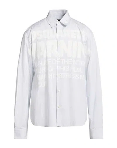 Dsquared2 Man Shirt Ivory Size 38 Cotton In White