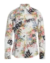 Dsquared2 Man Shirt Ivory Size 42 Cotton In White