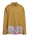 Dsquared2 Man Shirt Khaki Size 38 Cotton, Elastane In Beige