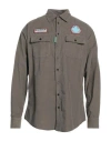 Dsquared2 Man Shirt Khaki Size 44 Cotton In Beige