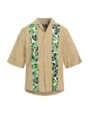 Dsquared2 Man Shirt Khaki Size 46 Cotton, Polyamide In Beige