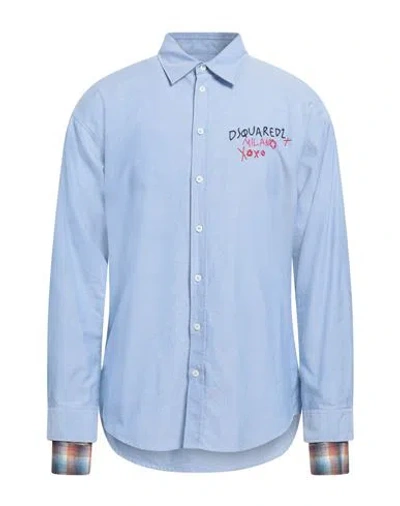 Dsquared2 Men's Layered Oxford Shirt In Light Blue