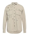 Dsquared2 Man Shirt Light Grey Size 42 Cotton, Brass