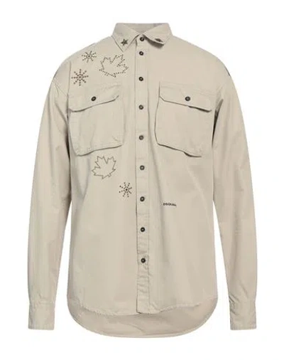 Dsquared2 Man Shirt Light Grey Size 42 Cotton, Brass