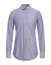 Dsquared2 Man Shirt Lilac Size 40 Cotton In Purple