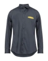 Dsquared2 Man Shirt Midnight Blue Size 40 Cotton, Elastane