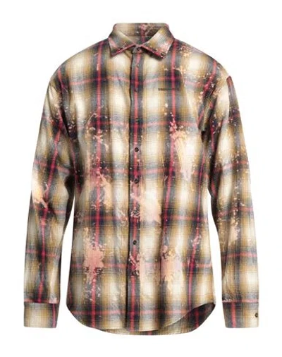Dsquared2 Man Shirt Military Green Size 44 Cotton