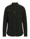 Dsquared2 Man Shirt Military Green Size 42 Cotton, Elastane