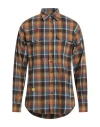Dsquared2 Man Shirt Mustard Size 50 Cotton In Yellow