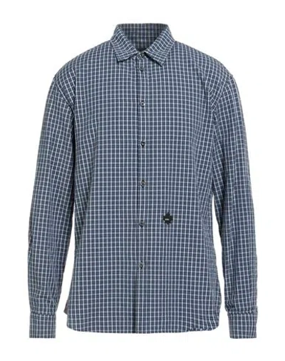 Dsquared2 Man Shirt Navy Size 44 Cotton In Blue