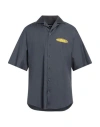 Dsquared2 Man Shirt Navy Size 44 Cotton, Elastane In Navy Blue
