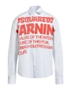 Dsquared2 Man Shirt Off White Size 40 Cotton In Gold