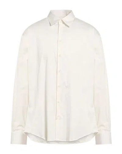 Dsquared2 Man Shirt Off White Size 44 Cotton, Elastane