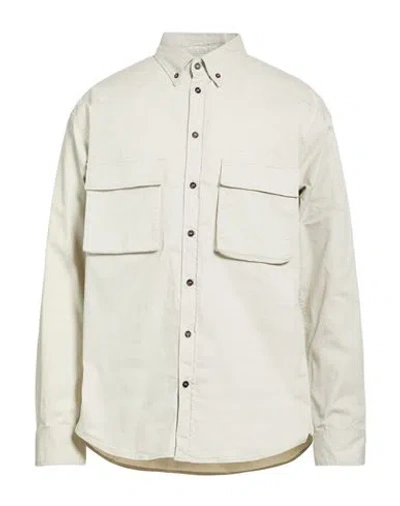 Dsquared2 Man Shirt Off White Size 46 Cotton, Elastane In Neutral