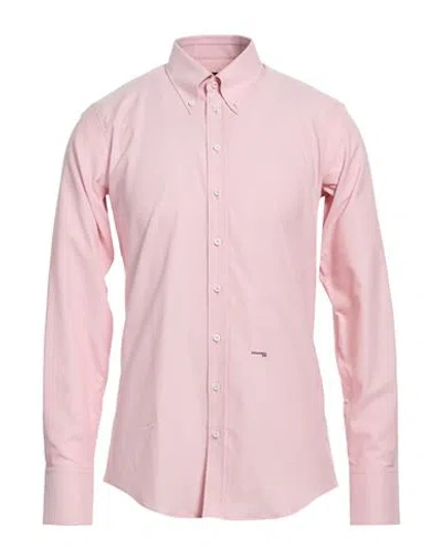 Dsquared2 Man Shirt Pink Size 46 Cotton