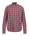 Dsquared2 Man Shirt Red Size 38 Cotton In Red