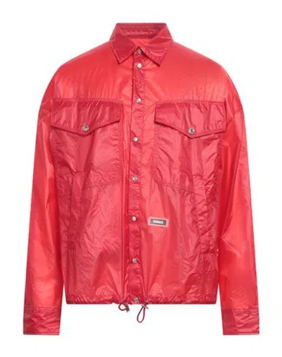 Dsquared2 Man Shirt Red Size 38 Nylon