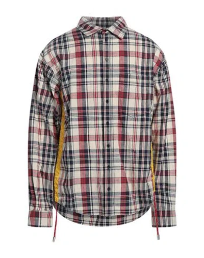 Dsquared2 Man Shirt Red Size 42 Linen, Cotton, Elastane