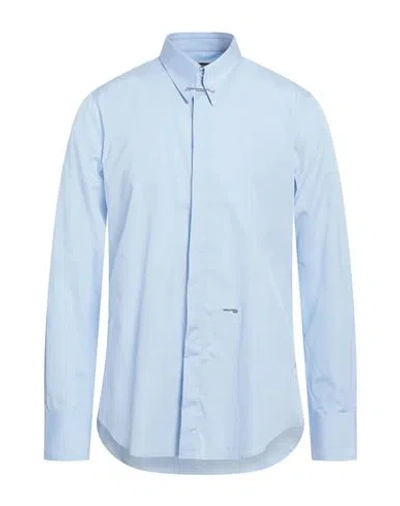 Dsquared2 Man Shirt Sky Blue Size 46 Cotton