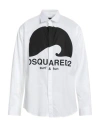 Dsquared2 Man Shirt White Size 40 Cotton In White