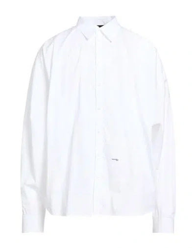 Dsquared2 Man Shirt White Size 42 Cotton