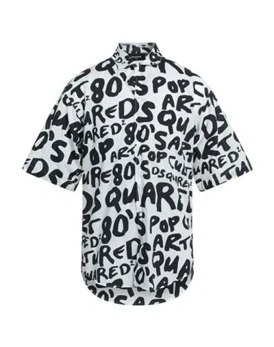 Dsquared2 Man Shirt White Size 44 Cotton