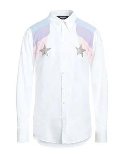 Dsquared2 Man Shirt White Size 44 Cotton