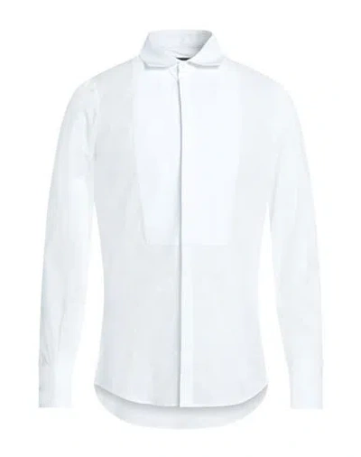 Dsquared2 Man Shirt White Size 44 Cotton, Elastane